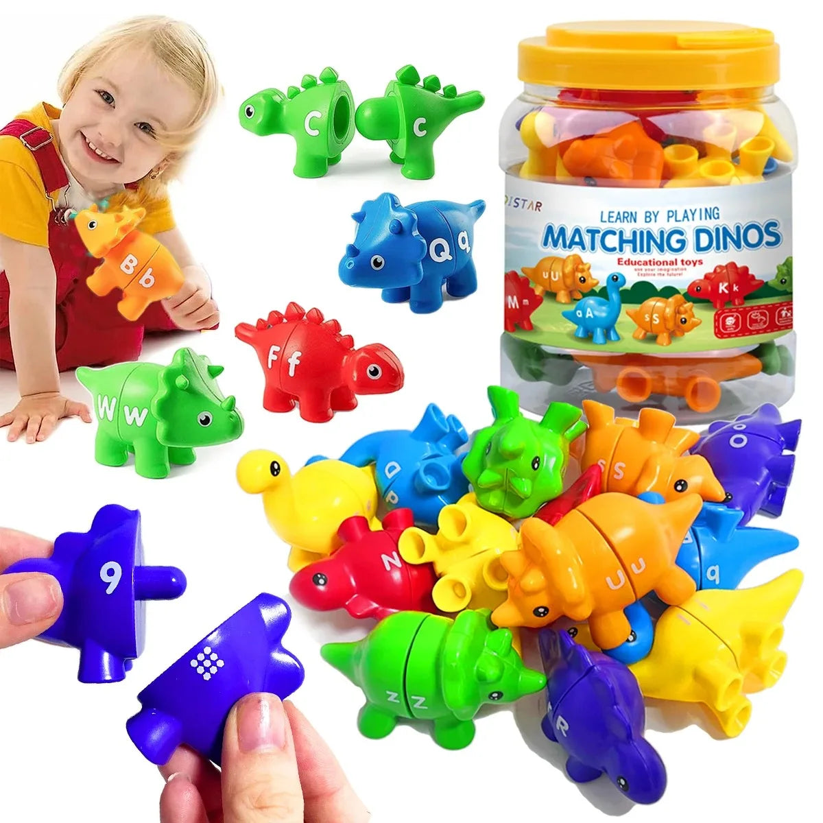 Matching Dino's – Divertido e instructivo - Alfabeto y números Dino Game