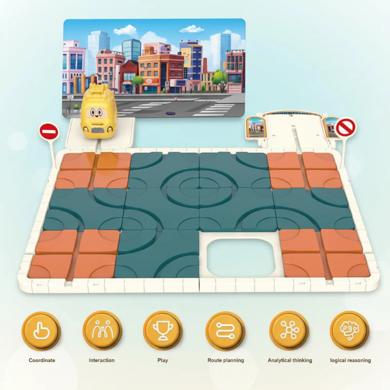 ThinkFun – Pensamiento lógico y concentración - Juego de rompecabezas con trenes