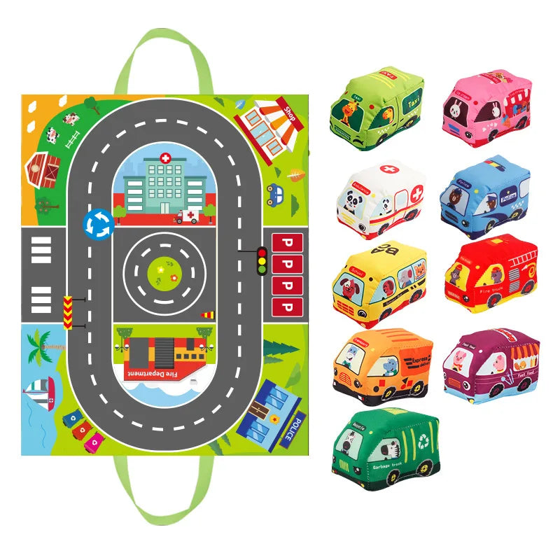 Car Playmat™ - Aventuras de dibujos animados - Alfombra - pista para coches