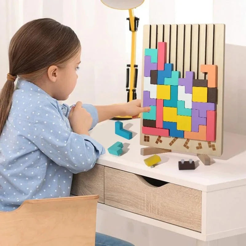Puzzle Totem™ – Piensa y construye – Juego de puzzle de madera