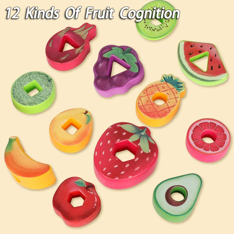 Fruit Lacing Game™ – Motricidad fina - Fruit Beads Toys