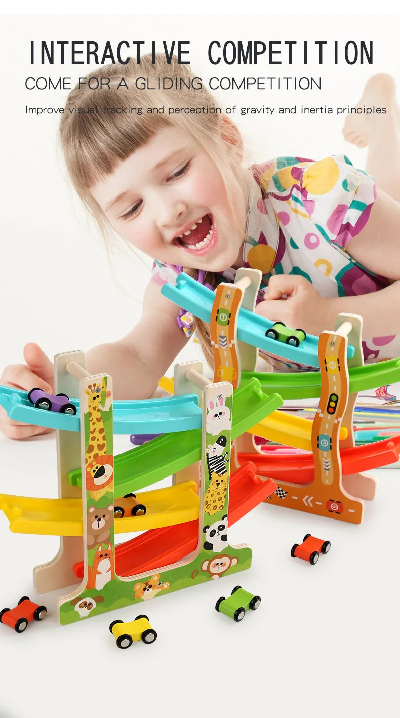 Woods™ - Creativo y educativo - Montaña rusa de madera