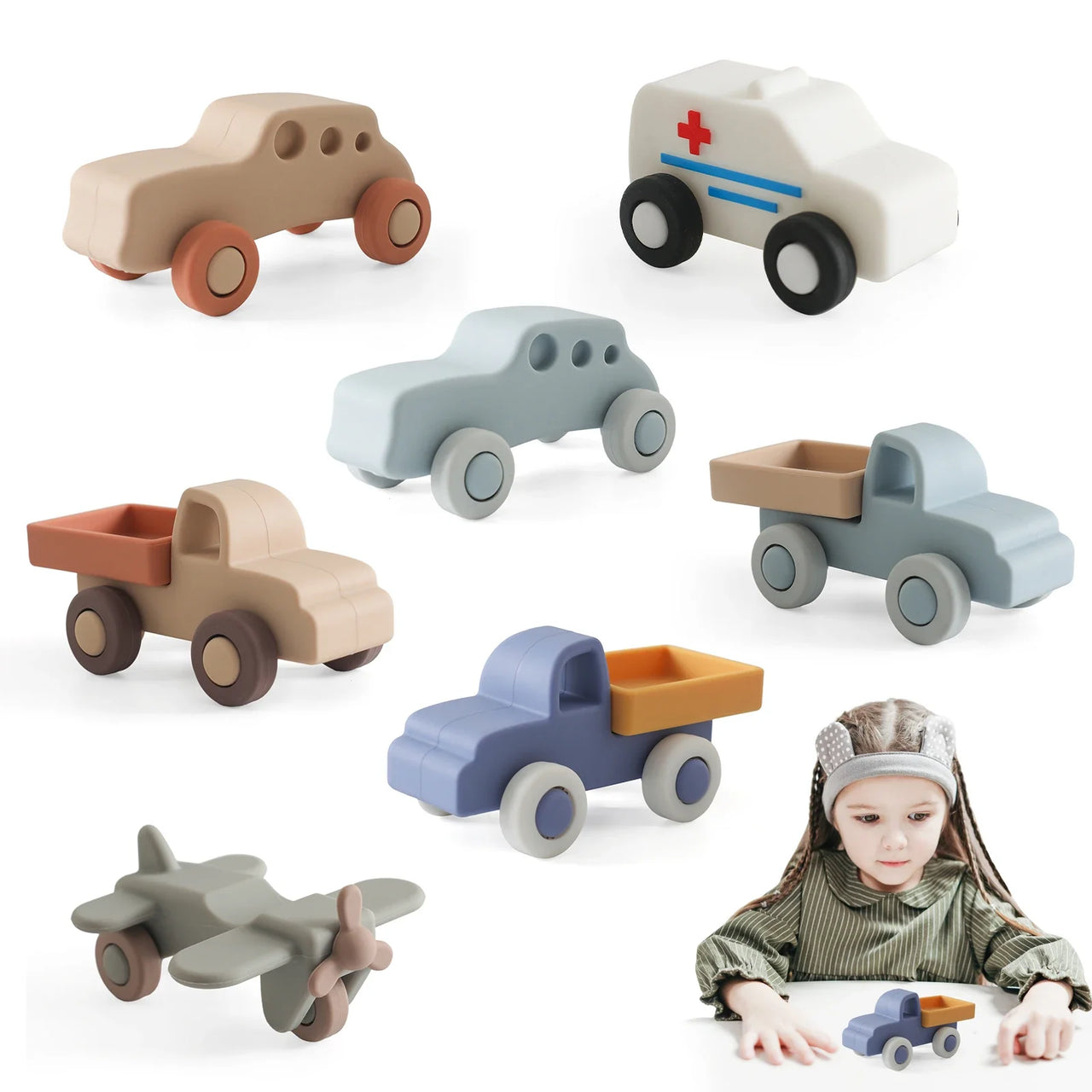 Mini Motion™ – Rodar y morder - Juguetes de silicona para vehículos