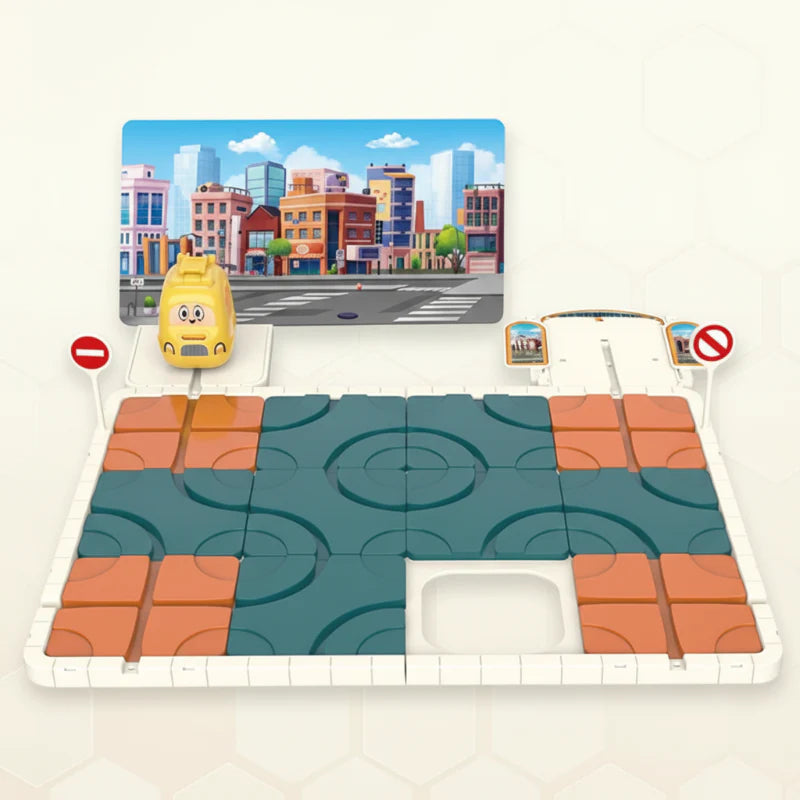 ThinkFun – Pensamiento lógico y concentración - Juego de rompecabezas con trenes