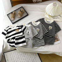 Thumbnail for Kids Stripe Outfit – Moda y comodidad: conjunto infantil de verano