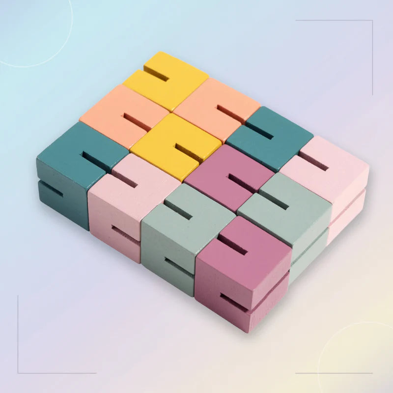 WoodCraft – Desafiante y educativo – Puzzle de bloques de construcción de madera en 3D