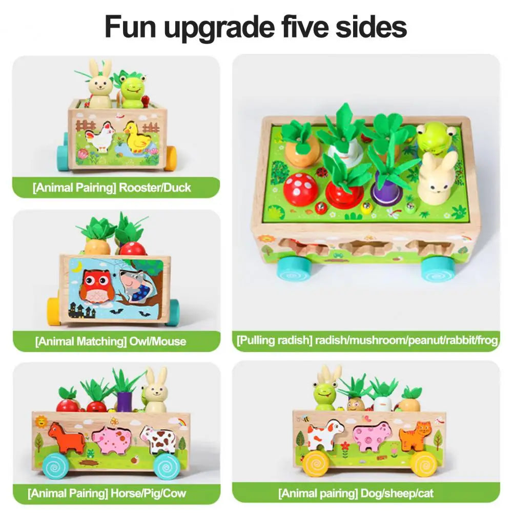 Woods™ - Formas divertidas en un vagón - Rompecabezas de animales y verduras