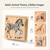 Thumbnail for ZooStack – Madera e interactivo – Puzzle de bloques de animales