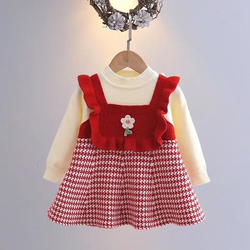 Mini Fashion™ - Mira mono - Vestido de manga larga