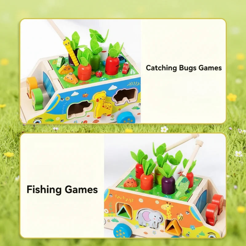Montessori Animal Matching Toy – Educativo e interactivo: cochecito con rompecabezas