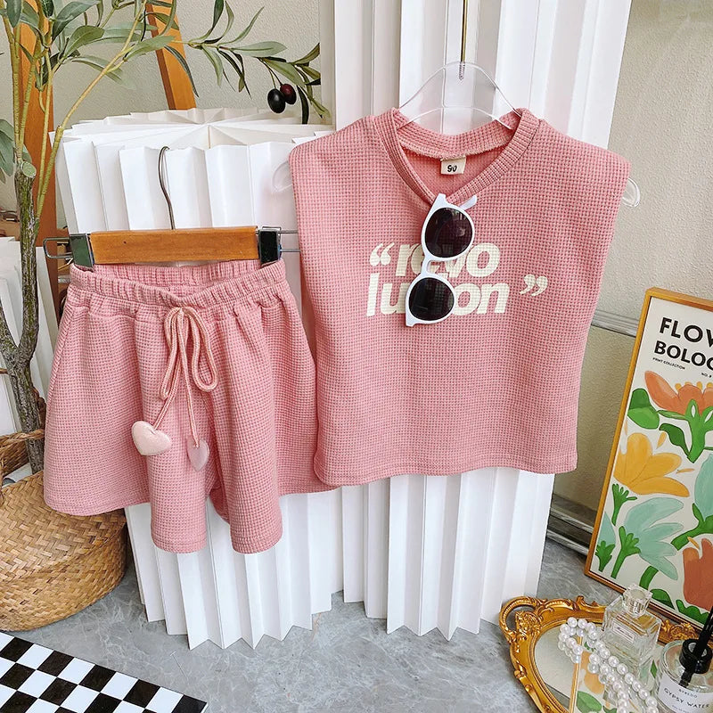 Mini Fashion™ - Comfy&Style - Conjunto rosa - faja con corazones
