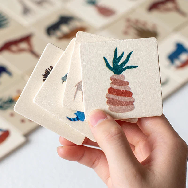 MemoryMatch – Madera y educativo – Juego de memoria de la selva