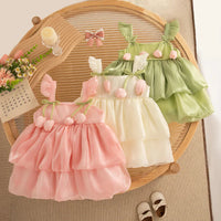 Thumbnail for Tulip Mesh Dress – Elegancia y comodidad – Vestido infantil