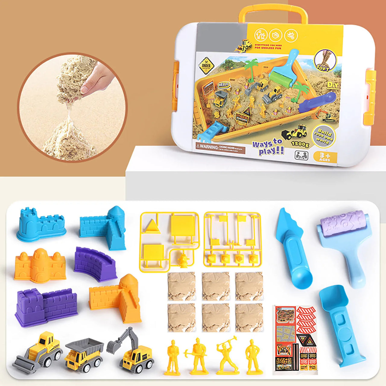 Sand Works – Excavación y construcción – Juego de altavoces Kinetic Zand