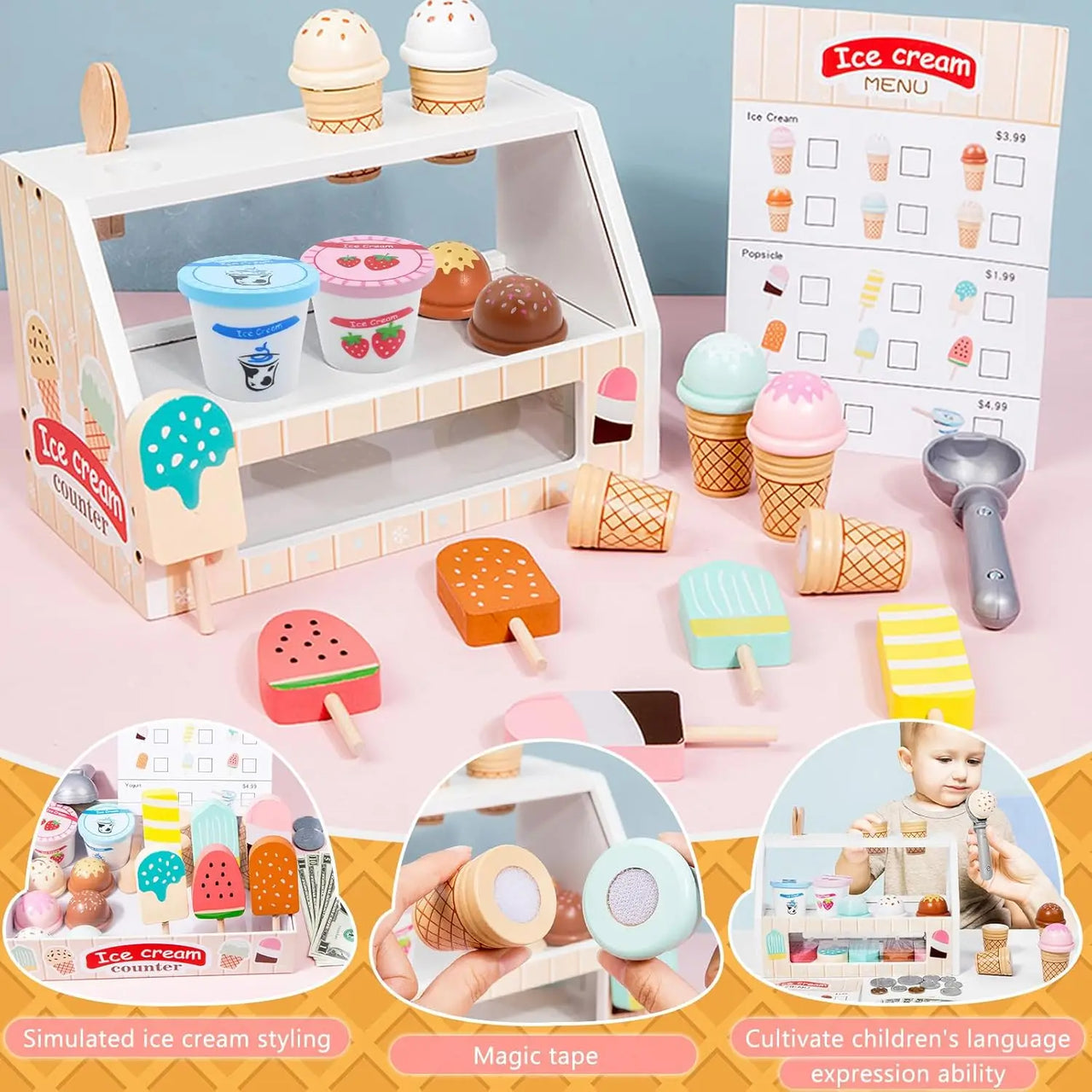 Ice Cream Playset™ - Creativo y educativo - Juego de helados