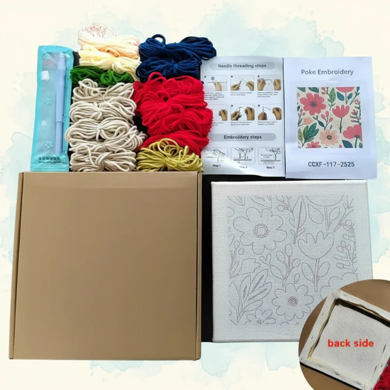 ThreadArt – Hecho a mano y colorido – Kit de bordado de animales