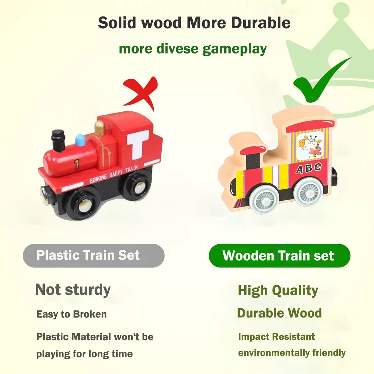 Tiny Express™ – Colorear y moldear - Trenes de juguete de madera