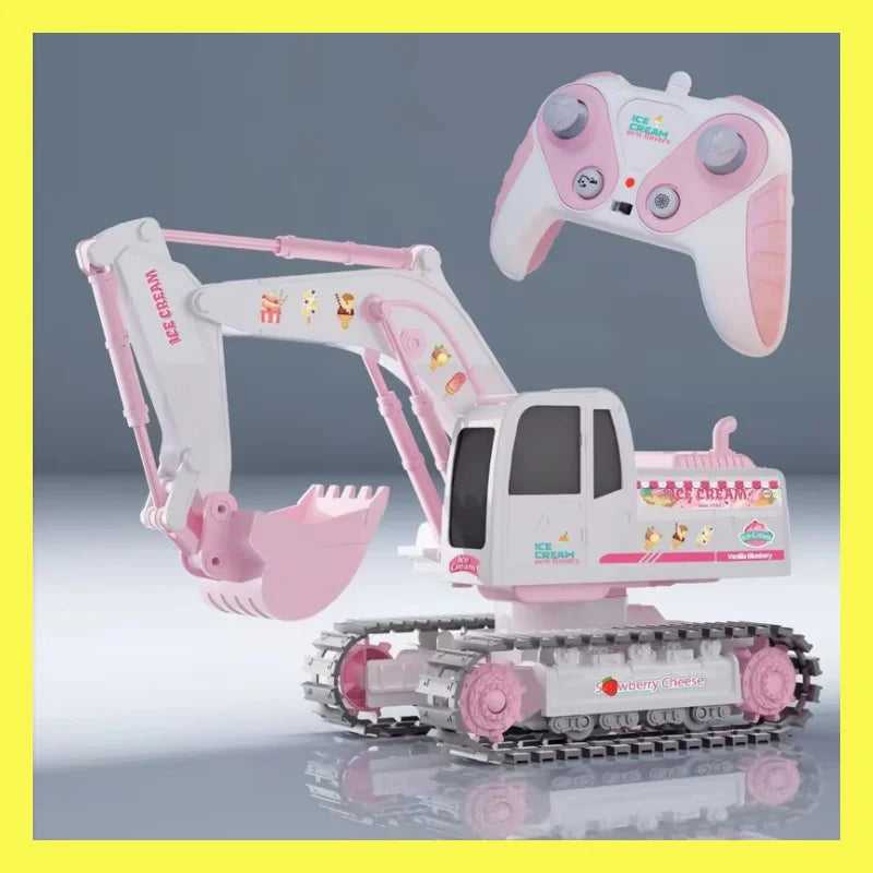 Pink Power Digger™ – Fiesta de excavación para niñas - Excavadora a control remoto