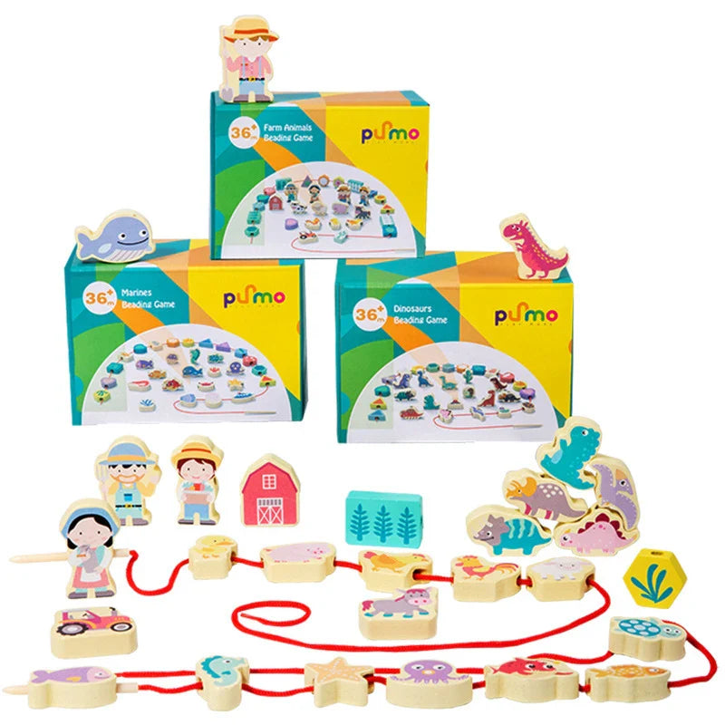 Lace & Thread™ – Juego de apilar y ensartar - ensartar cuentas
