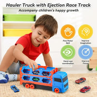 Thumbnail for Mega Transporter - Diversión de carreras 9 en 1 - Camión de juguete transformable