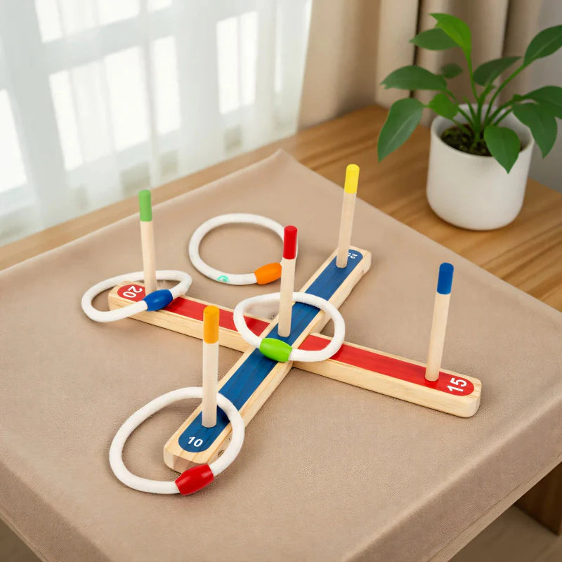 Montessori Ring Toss Game – Activo y educativo: juego de lanzamiento de aros