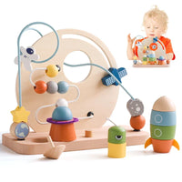 Thumbnail for Bead Tracks™ – Tren, coche y motricidad - Juego de cuentas y arrastre de madera