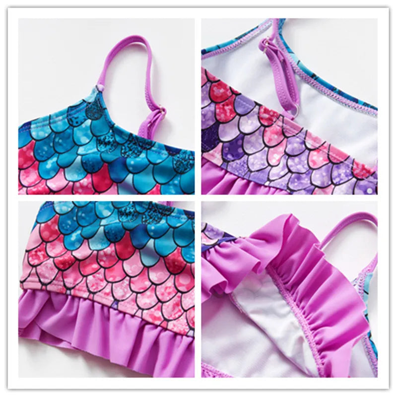 Mini Fashion™ - Material de secado rápido - Conjunto de bikini sirena