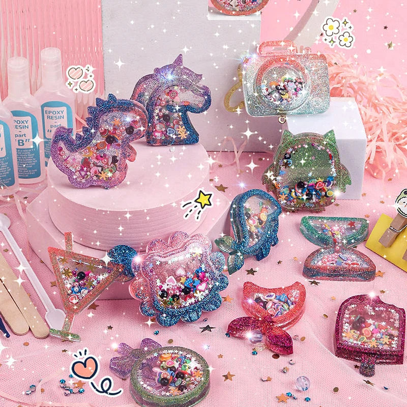 DIY Crystal Keychain Kit – Creativo y divertido – Kit de manualidades para llaveros
