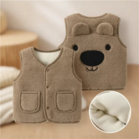 Thumbnail for Baby Bear Fleece Vest – Cálido y suave – Chaleco infantil con ositos