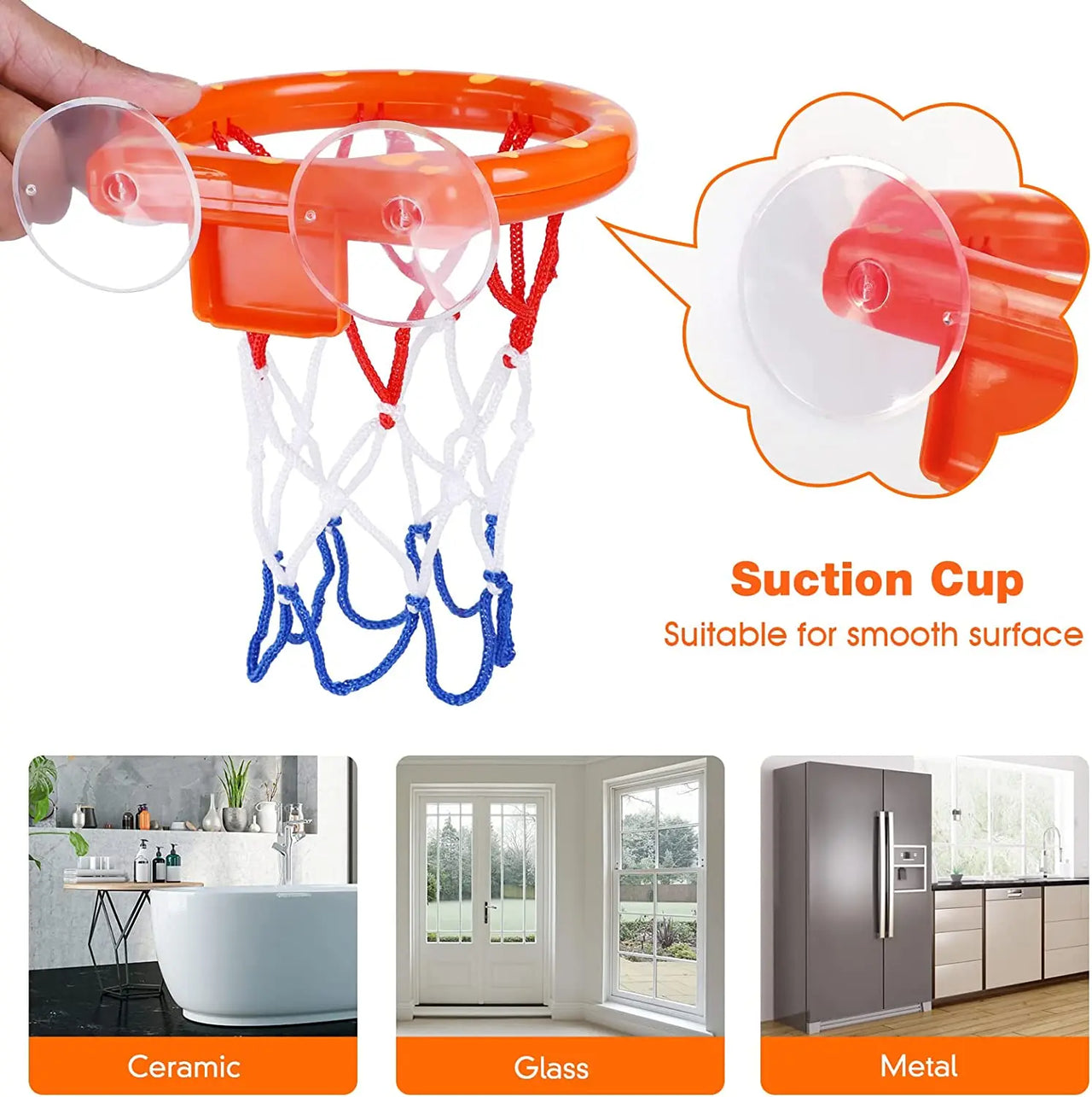 Bath Basketball™ – Diversión al salpicar – Set de baloncesto para el baño