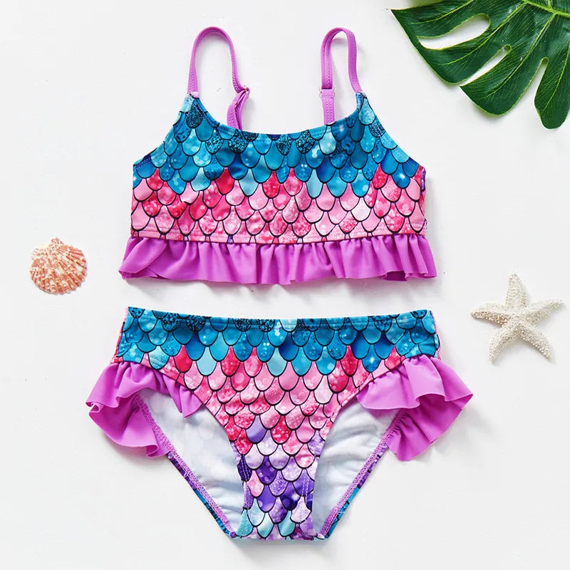 Mini Fashion™ - Material de secado rápido - Conjunto de bikini sirena