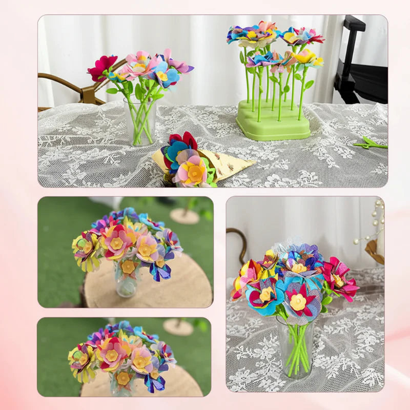 DIY Flower Bouquet Toy – Creativo e interactivo – Set de manualidades con flores
