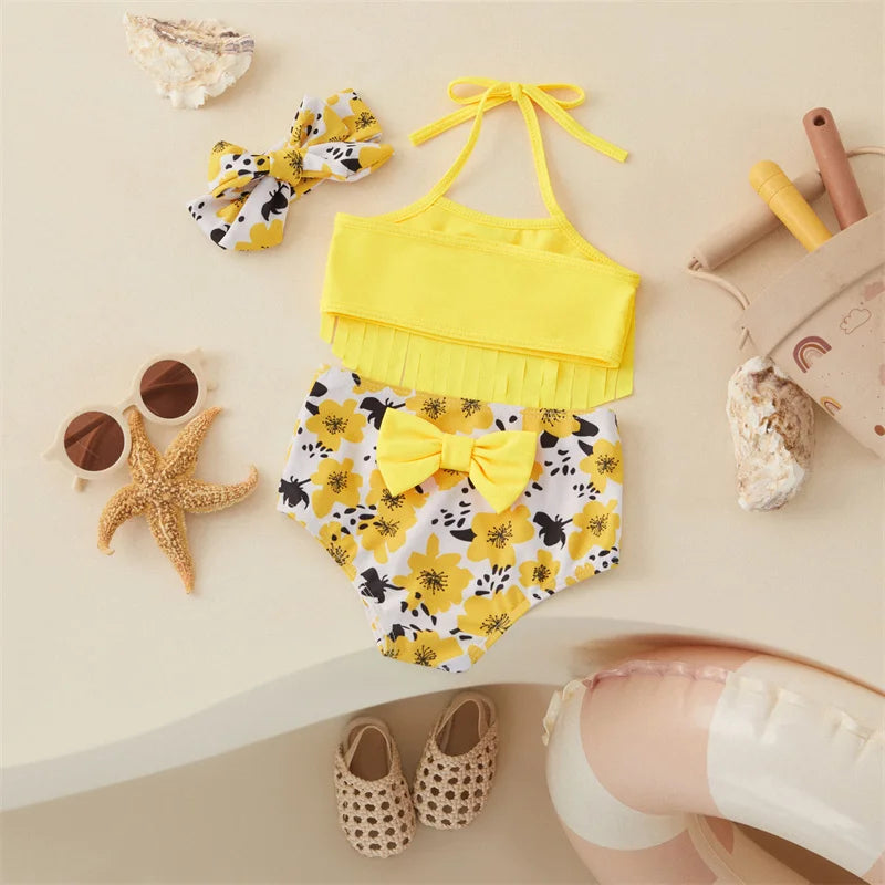 Mini Fashion™ - Bikini con flecos y diadema para el cabello