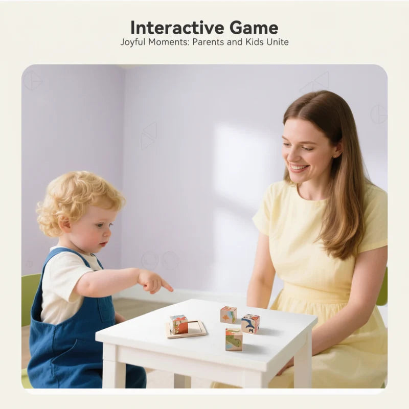 WoodMind – Creativo y educativo: rompecabezas de madera con animales Montessori 6 en 1