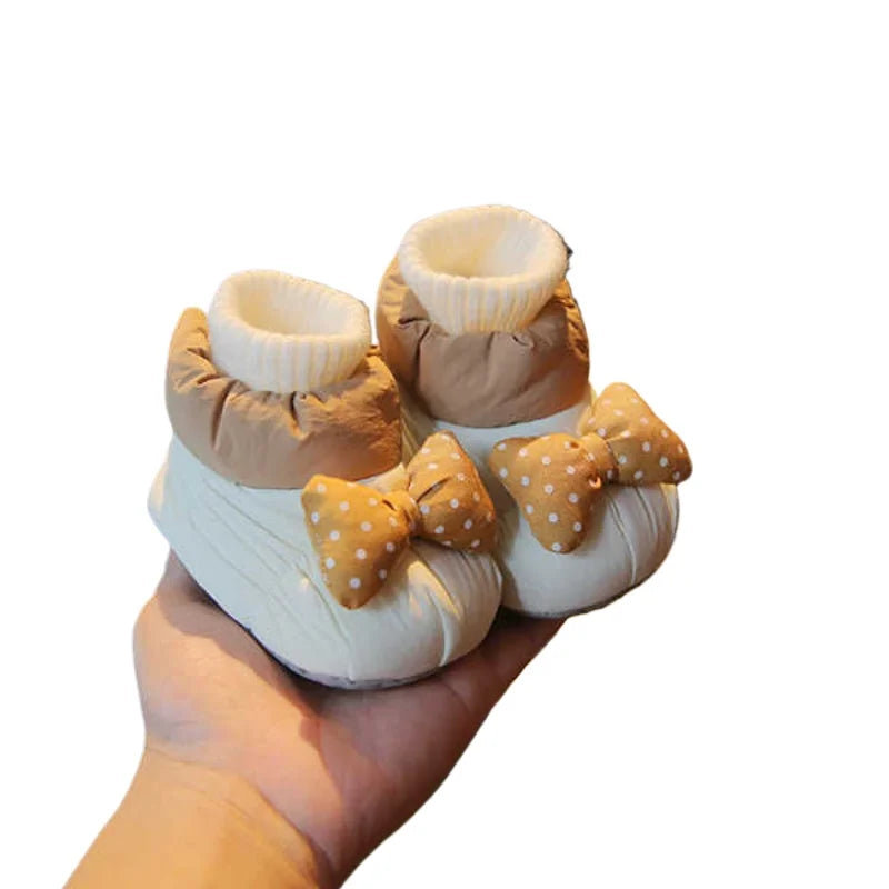 Mini Fashion™ - Antideslizantes con estilo - Zapatillas de algodón con lazo
