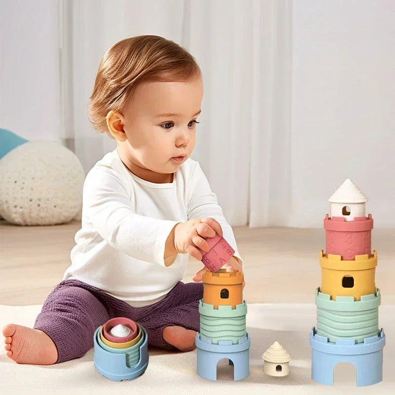 Stack & Learn™ – Diversión apilando con inteligencia – Torre apilable Castillo