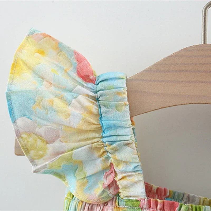 Mini Fashion™ - Flor de verano Chic - Vestido de verano estampado Peonía