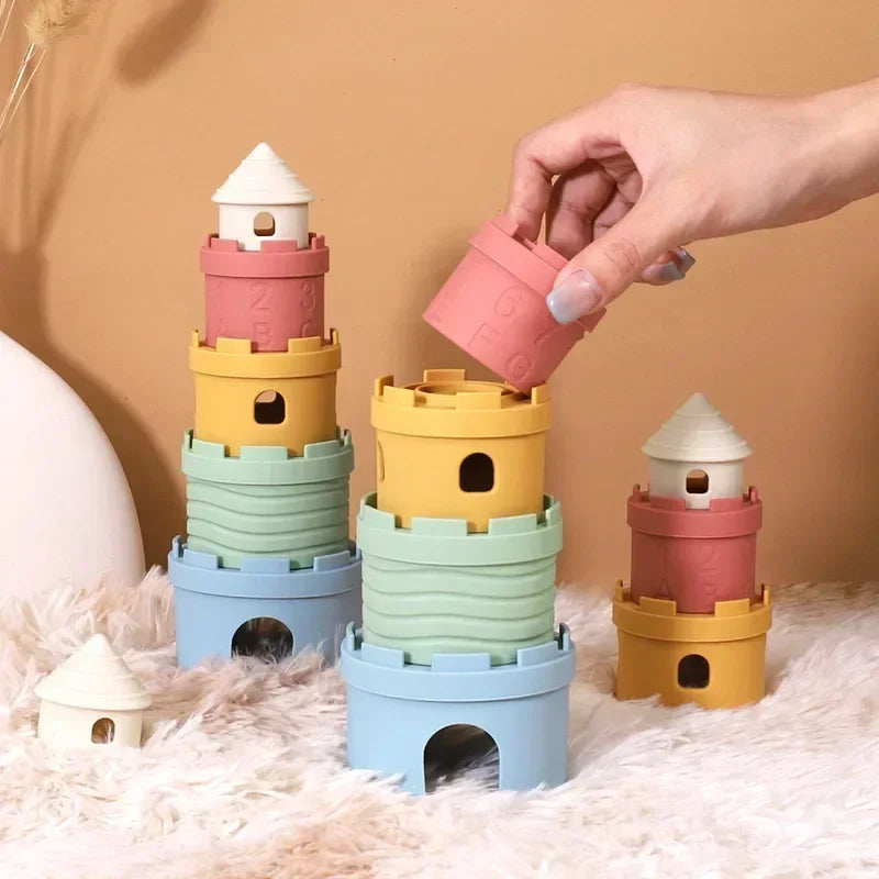 Stack & Learn™ – Diversión apilando con inteligencia – Torre apilable Castillo