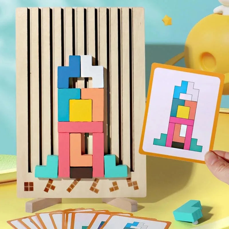 Puzzle Totem™ – Piensa y construye – Juego de puzzle de madera