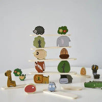 Thumbnail for Animal Stackers™ - Apilado delgado - Animales de madera Juguetes apilables
