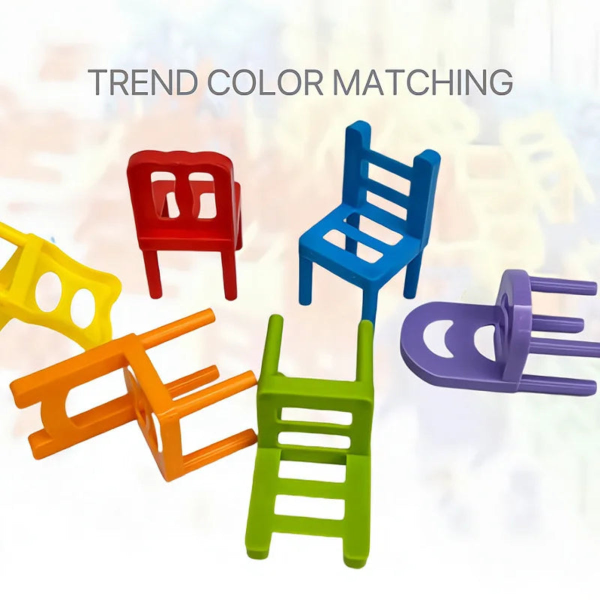 Chair Stack™ - Interactivo y estimula la creatividad - Juego de apilar sillas