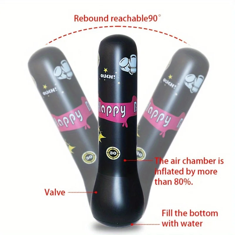 BopBag – Divertido y activo: saco de boxeo hinchable con guantes