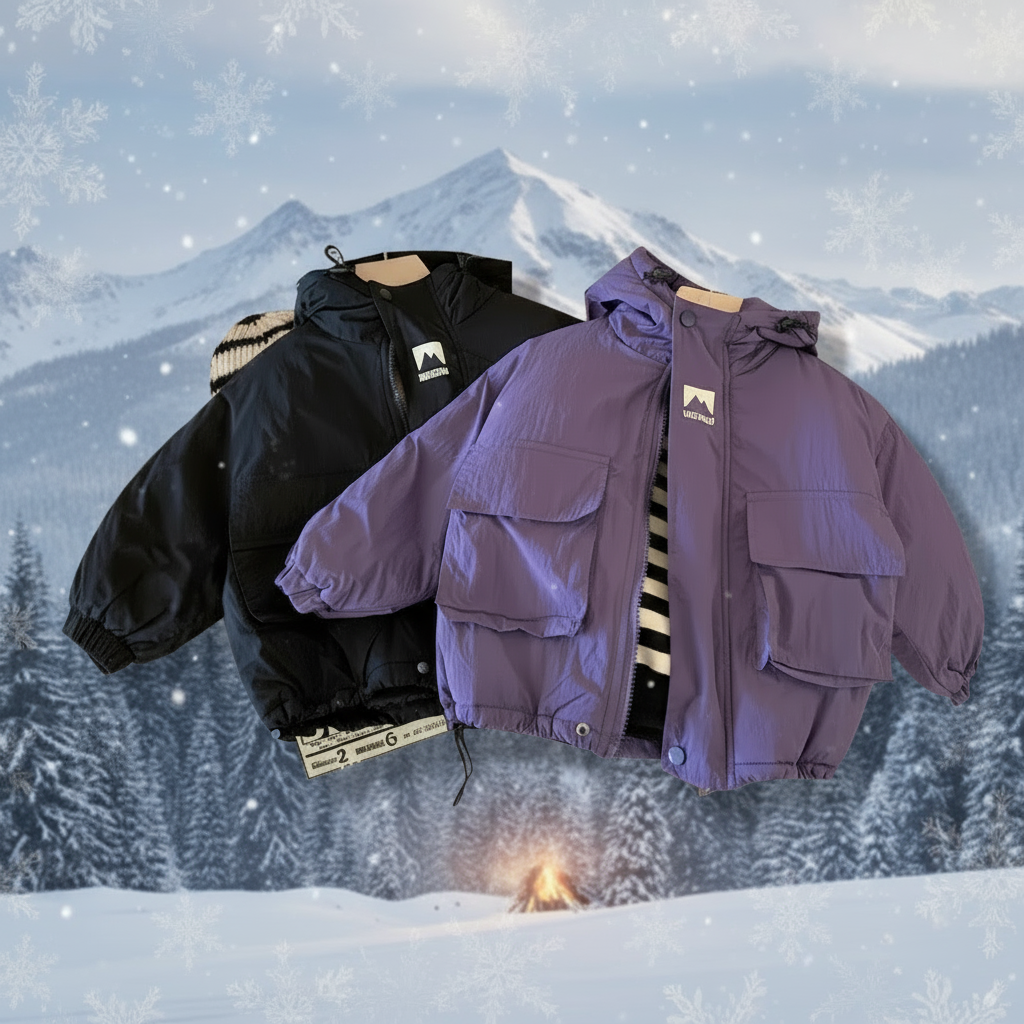 LiloWear – A prueba de viento y repelente al agua: chaqueta cortavientos con capucha para niños