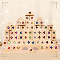 Thumbnail for Rainbow Gem Stacking Blocks – Creativo y educativo: juego de bloques de madera para apilar