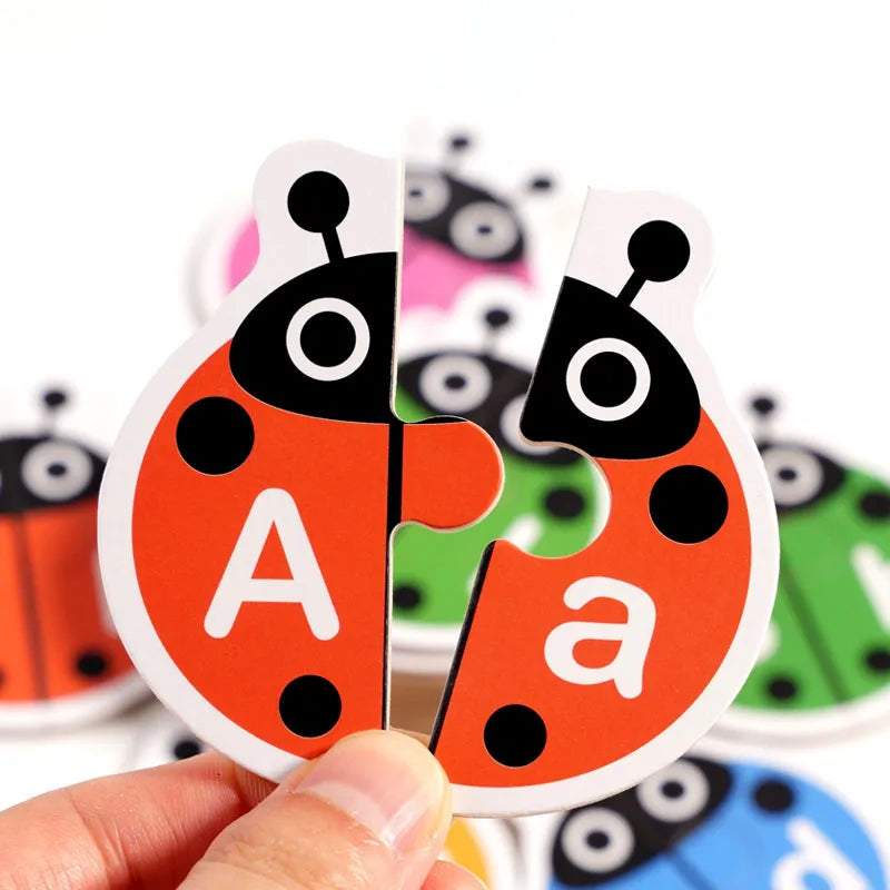 Wooden Letter Matching Game – Aprendizaje y juego – Rompecabezas del alfabeto