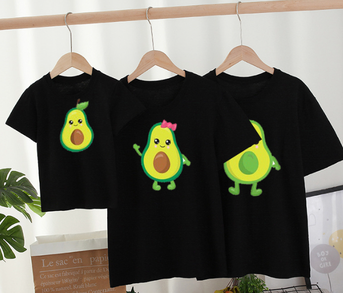 Mini Fashion™ - A juego con la familia - Camiseta aguacate negra