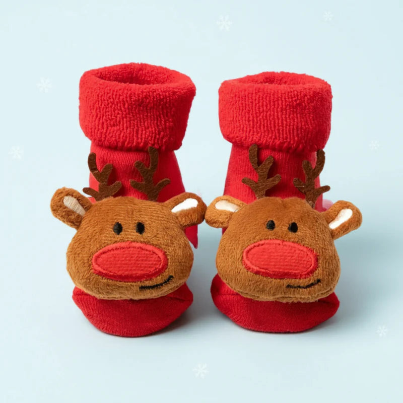 BabyClaus – Gruesos y cómodos: calcetines navideños de invierno con Papá Noel