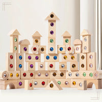 Thumbnail for Rainbow Gem Stacking Blocks – Creativo y educativo: juego de bloques de madera para apilar