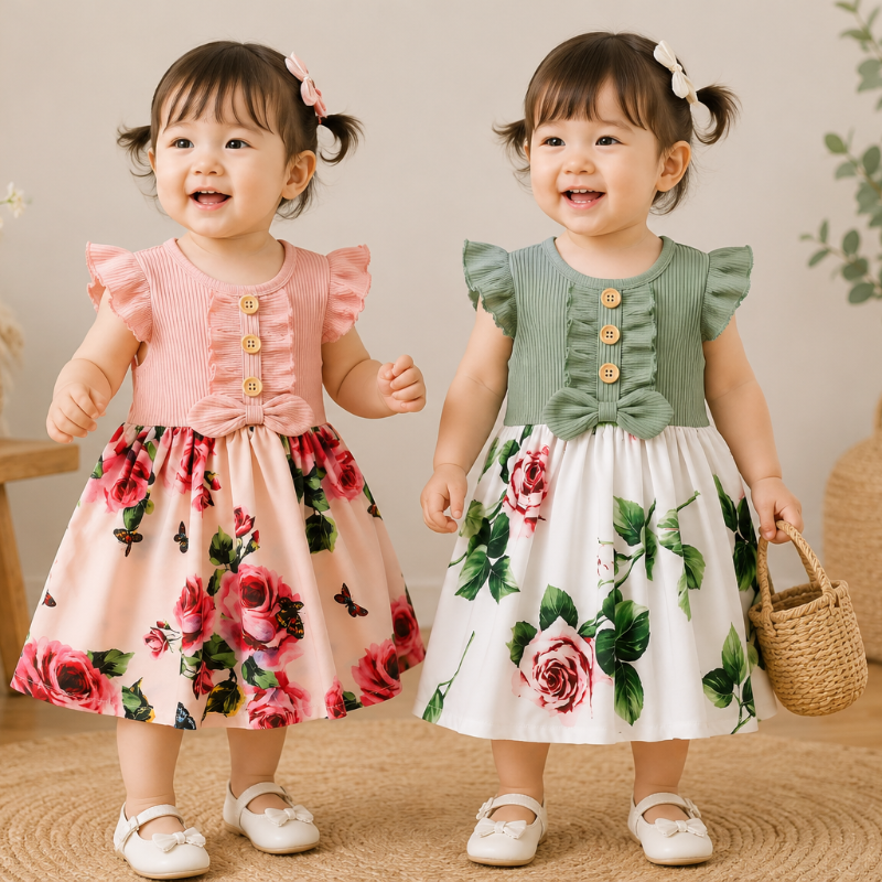 Garden Dress – Verano y frescura – Vestido floral para niñas