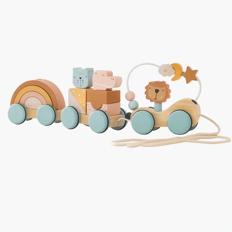 HappyTrain – Montessori & Fun – Set de trenes de madera